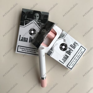 Lana Del Rey Lipstick, Personalized Lana Del Rey Cigarette Box, Lana Del Rey Cigarette Lipsticks Set, Lana Del Rey Poster Box