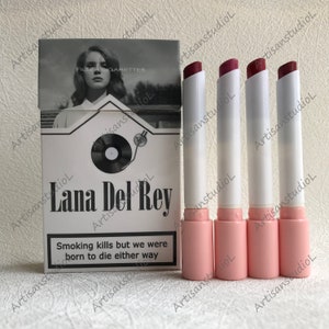 Rouge à lèvres Lana Del Rey, boîte personnalisée avec photo Ur, boîte à cigarettes Lana Del Rey faite main, lot de rouges à lèvres cigarette Lana Del Rey image 4