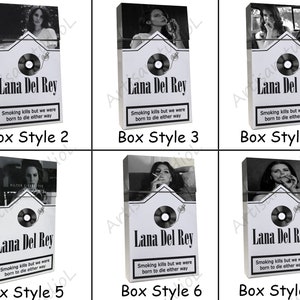 Rouge à lèvres Lana Del Rey, boîte personnalisée avec photo Ur, boîte à cigarettes Lana Del Rey personnalisée, lot de rouges à lèvres cigarette Lana Del Rey image 3