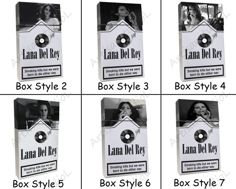 Rouge à lèvres Lana Del Rey, boîte personnalisée avec photo Ur, boîte à cigarettes Lana Del Rey personnalisée, lot de rouges à lèvres cigarette Lana Del Rey image 3