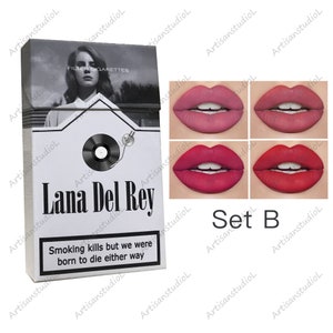 Rossetto Lana Del Rey, scatola personalizzata con foto, scatola di sigarette Lana Del Rey fatta a mano, set di rossetti per sigarette Lana Del Rey immagine 6