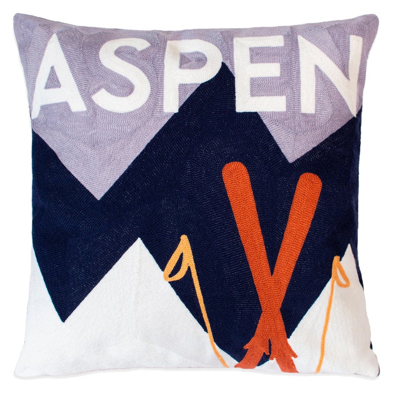 The Pillow Drop Aspen Needlepoint Cushion