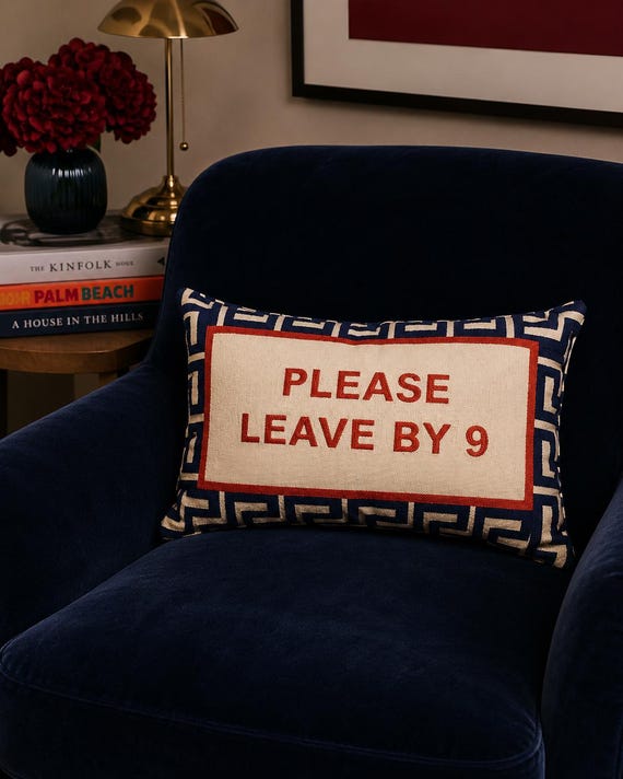 Please Leave by 9 Needlepoint Cushion - Etsy