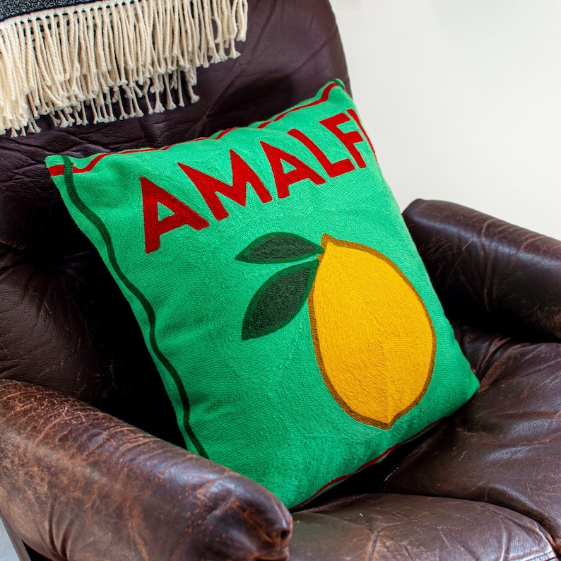 The Pillow Drop Amalfi Needlepoint Cushion - Thumbnail 2