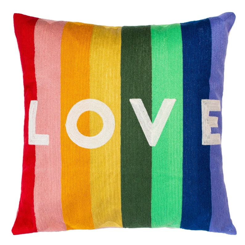 LOVE Needlepoint Cushion - Thumbnail 2