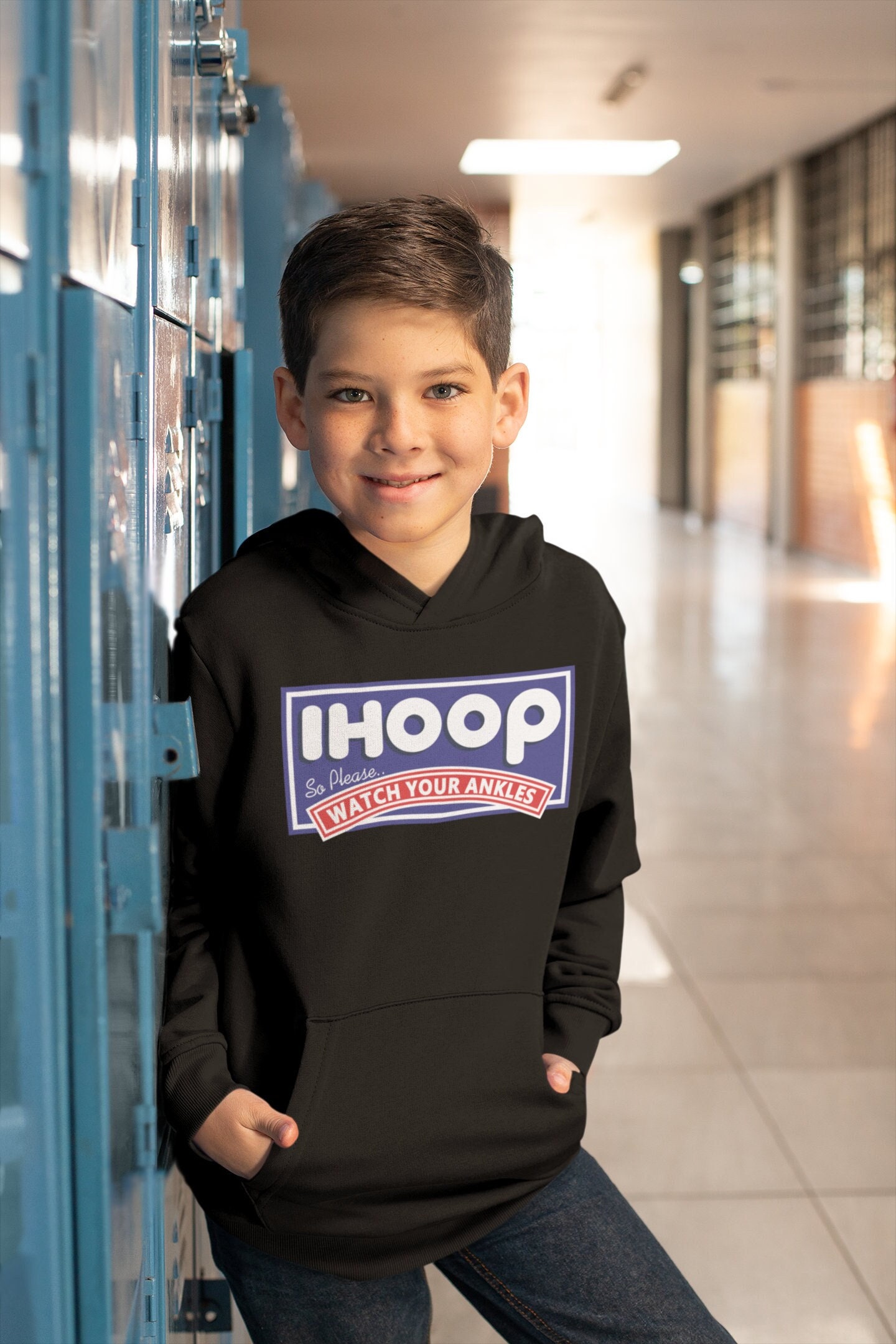 Ihoop Funny Basketball Kids Adult Boys Girls T-Shirt Ihoop Funny Basketball Kids Adult Boys Girls T-Shirt