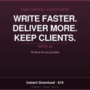 AI Prompt Pack for Virtual Assistants | ChatGPT, Claude, Gemini Prompts