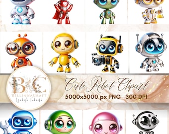 Uroczy Robot Clipart 3D dla Dzieci, Grafika Robotów Dla Dzieci, 3D Roboty Kreskówkowe, Robot Kreskówkowy PNG, Urodziny Robota PNG, Clipart 3D, Grafika Robotów