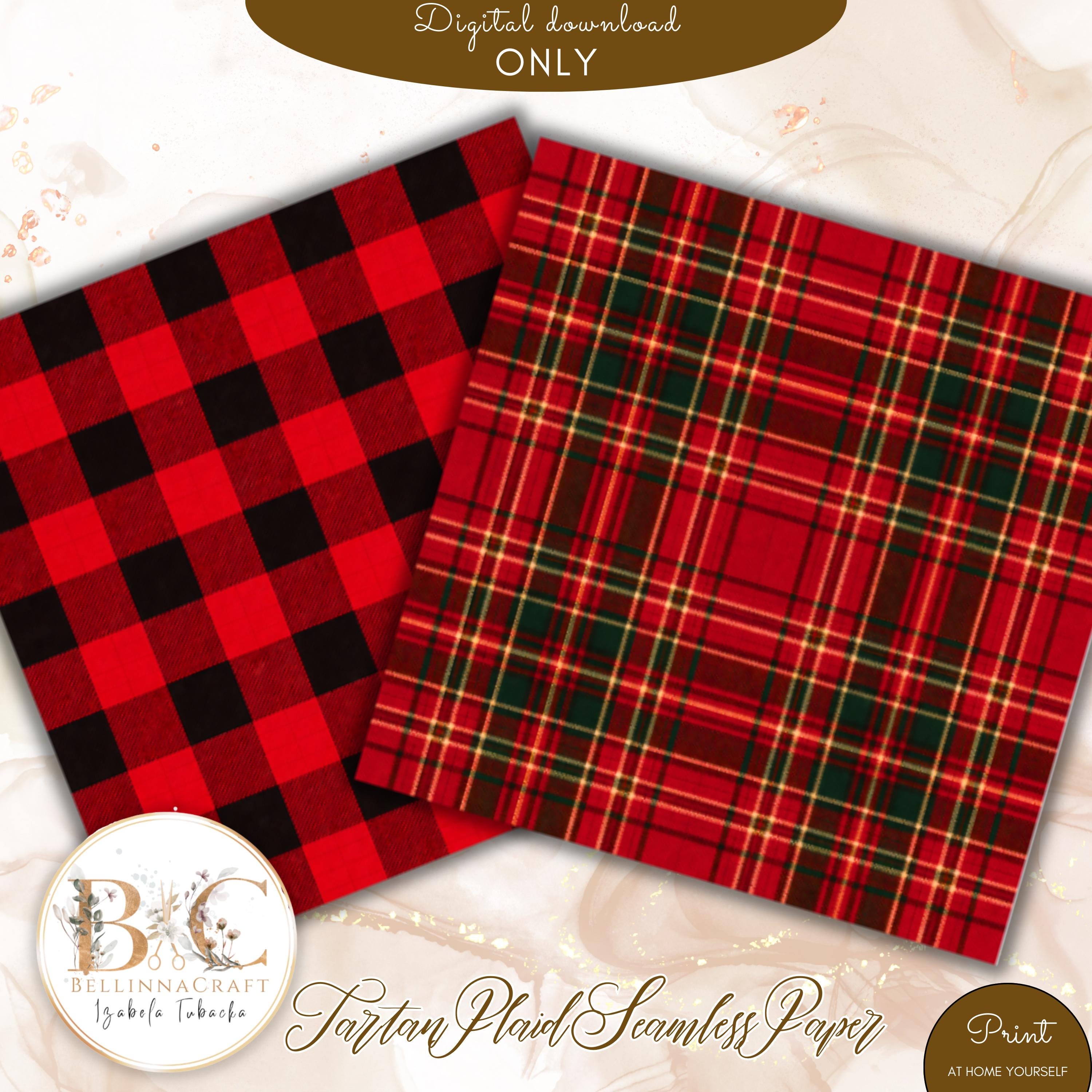 Tartan Plaid Seamless Digital Paper, Scottish Checkered Patterns ...