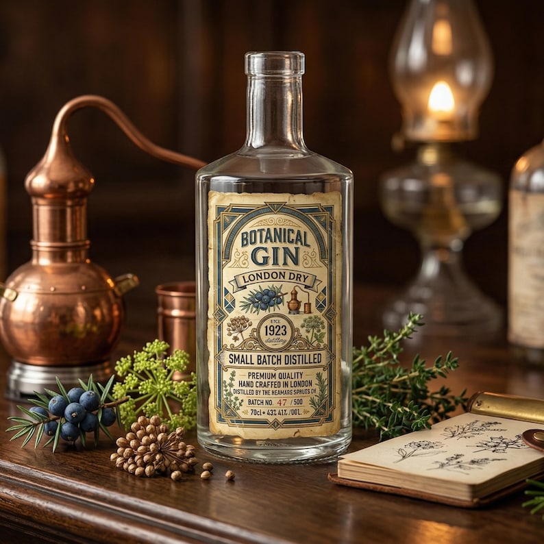 Vintage Alcohol Labels Clipart Bundle, Antique Liquor Bottle Labels PNG ...