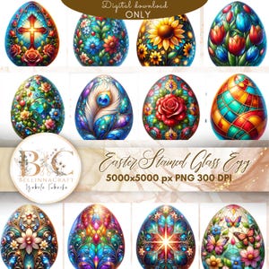Vitrail de Pâques oeuf Clipart, Clipart Pâques, oeuf de Pâques, oeuf décoré, oeuf coloré, graphiques de Pâques, vacances de printemps, joyeuses Pâques PNG