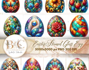 Easter Stained Glass Egg Clipart, Easter Clipart, Easter Egg, Decorated Egg, Colorful Egg, Easter Graphics, Spring Holiday, Happy Easter PNG