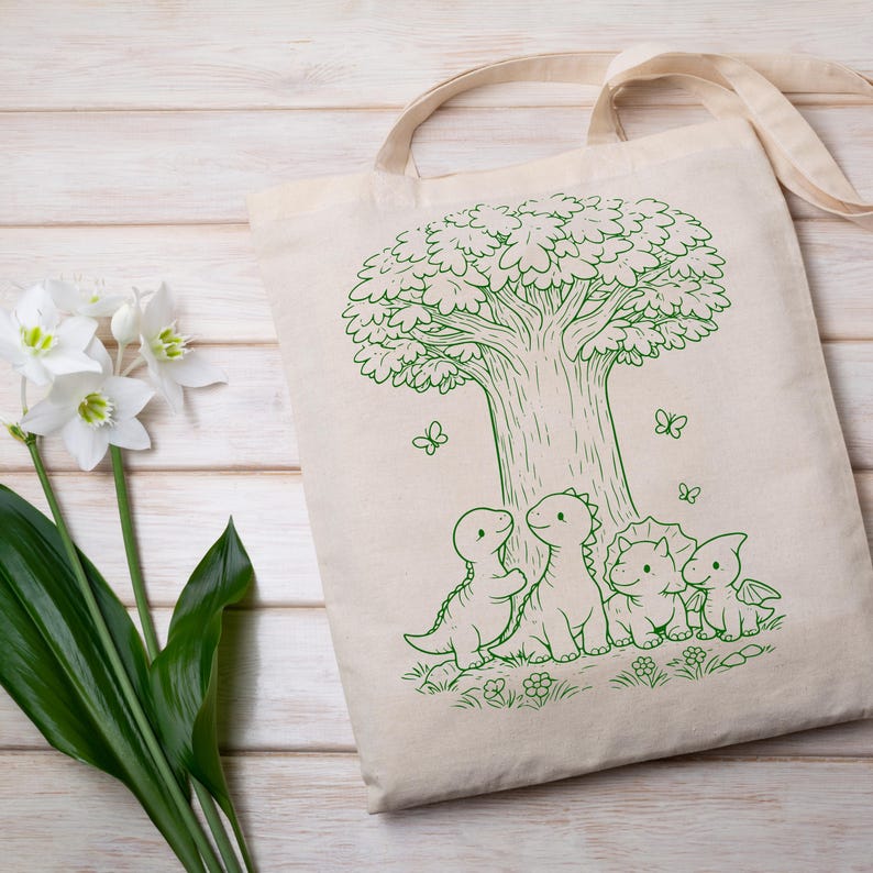 Cute Baby Dinosaur SVG Bundle, Nursery Dino Clipart, Line Art Vector ...
