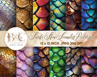 3D Snake Skin Seamless  Digital  Paper, Snake Skin Repeat File for Fabric, Snake Skin Sublimation, Snake Skin Pattern, Snake Backgrounds
