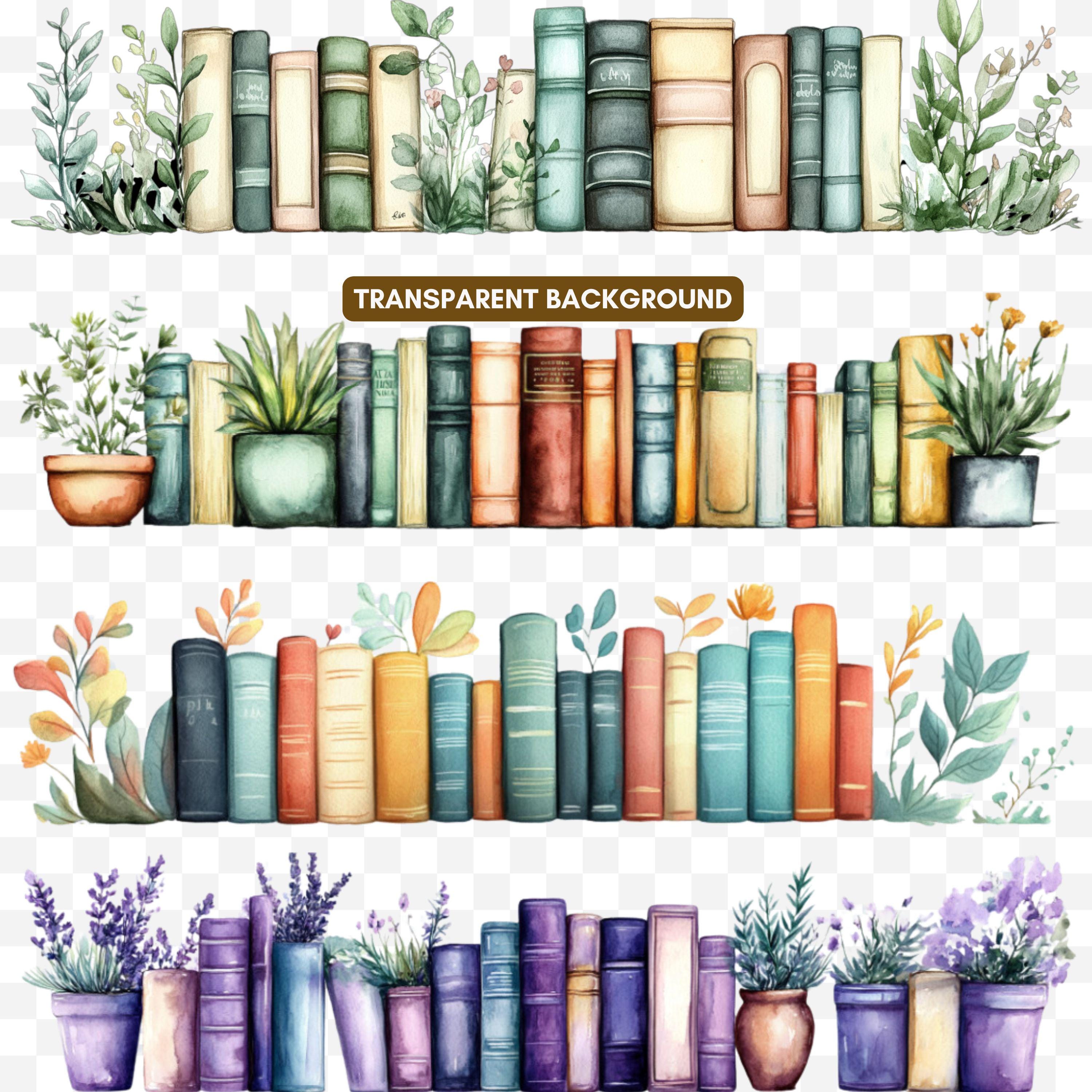 Watercolor Book Border Clipart 29 Clipart Bundle, Instant Digital ...