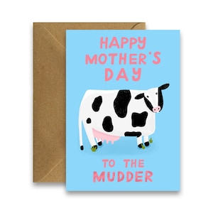Fijne Moederdag voor de M-ui, Ierse Moederdagkaart, kaarten voor moeder, geïllustreerde Ierse wenskaarten, grappige Moederdagkaart