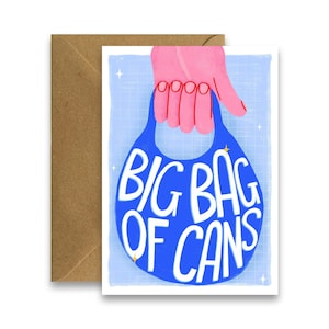 Carte de sac de canettes, carte irlandaise drôle pour toute occasion, carte d'anniversaire de canettes de bière, carte de voeux sur le thème de la bière, carte d'humour irlandais