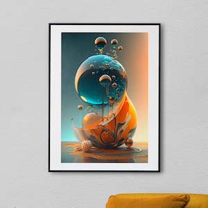 Water droplet wall art, pritable modern art idea, high quality, high resolution, water drop, water tear