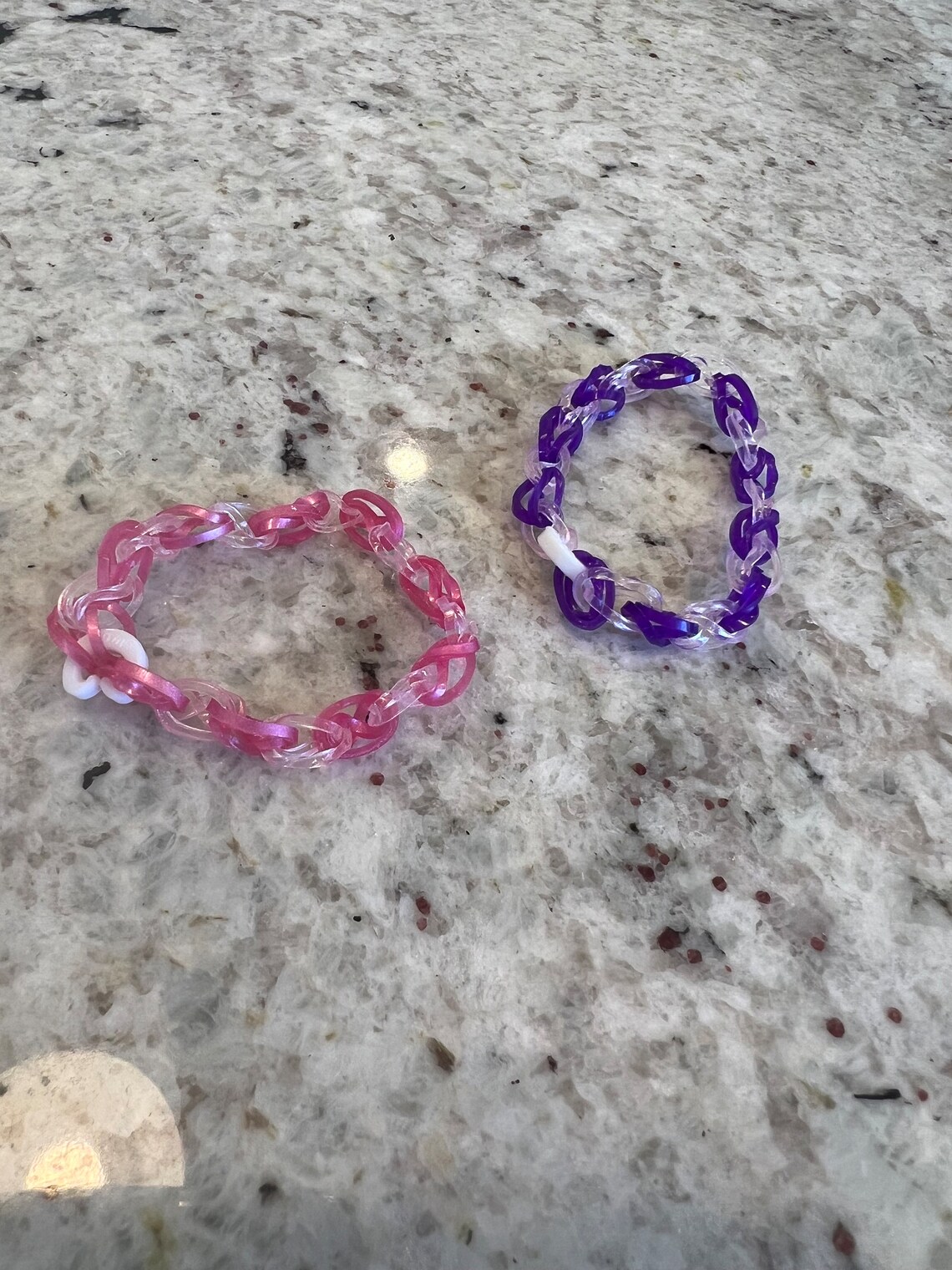 Pink and Blue Rainbow Loom Rubber Band Friendship Bracelets Etsy