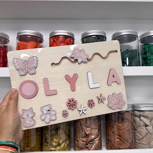 Personalized toy puzzle for children Christmas gift Montessori