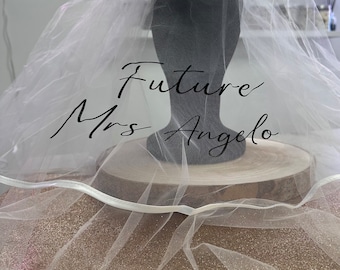 Personalized evjf bride-to-be bride veil