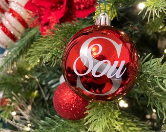 Boule de Noël personnalisé prénom pour sapin de noel