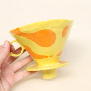 Ceramic Coffee Dripper Lava Lamp inspired handmade pour-over image 2