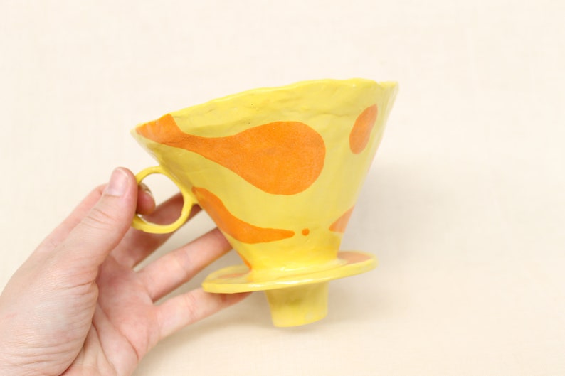 Ceramic Coffee Dripper Lava Lamp inspired handmade pour-over image 2