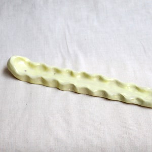Wobbly Handmade Ceramic Incense Burner - Light Yellow