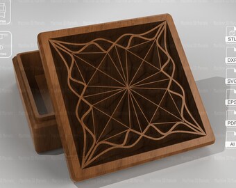 V-Carved Jewelry Box VC009- Files for CNC and 3D Printer