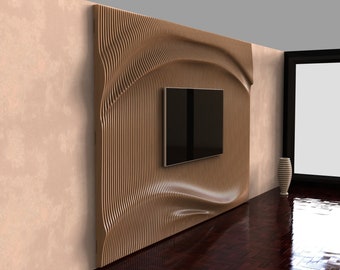 Parametric Wall Decor TV003 / TV Unit / 3d wall art/ CNC files for cutting