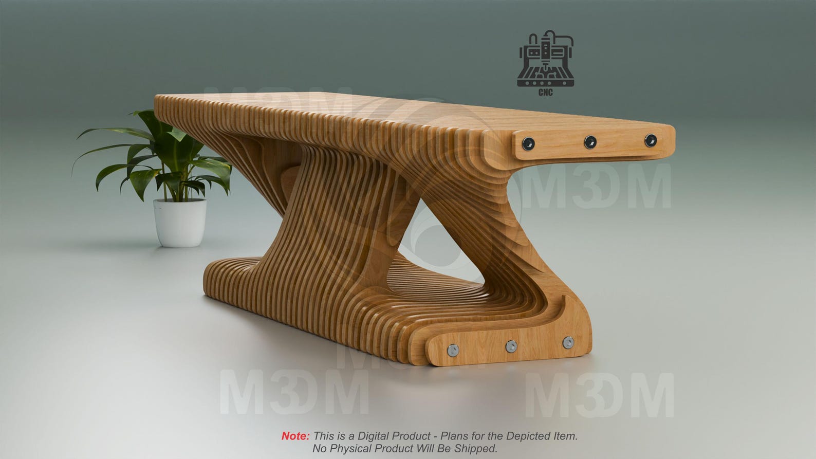 Parametric Style Bench-psb-002| CNC Router Files | Parametric Furniture ...