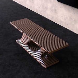 Parametric Style Bench, organic shape, dxf files,CNC router files, nested sheets, clear assembly instructions, Transform your entryway into a welcoming space with our range of stylish and functional benches. Explore our collection today!