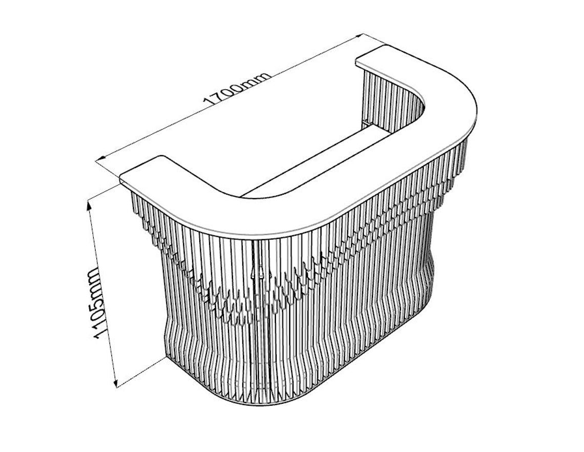 Parametric Reception Desk CNC Router Files | P-waveblend-hub-004 ...