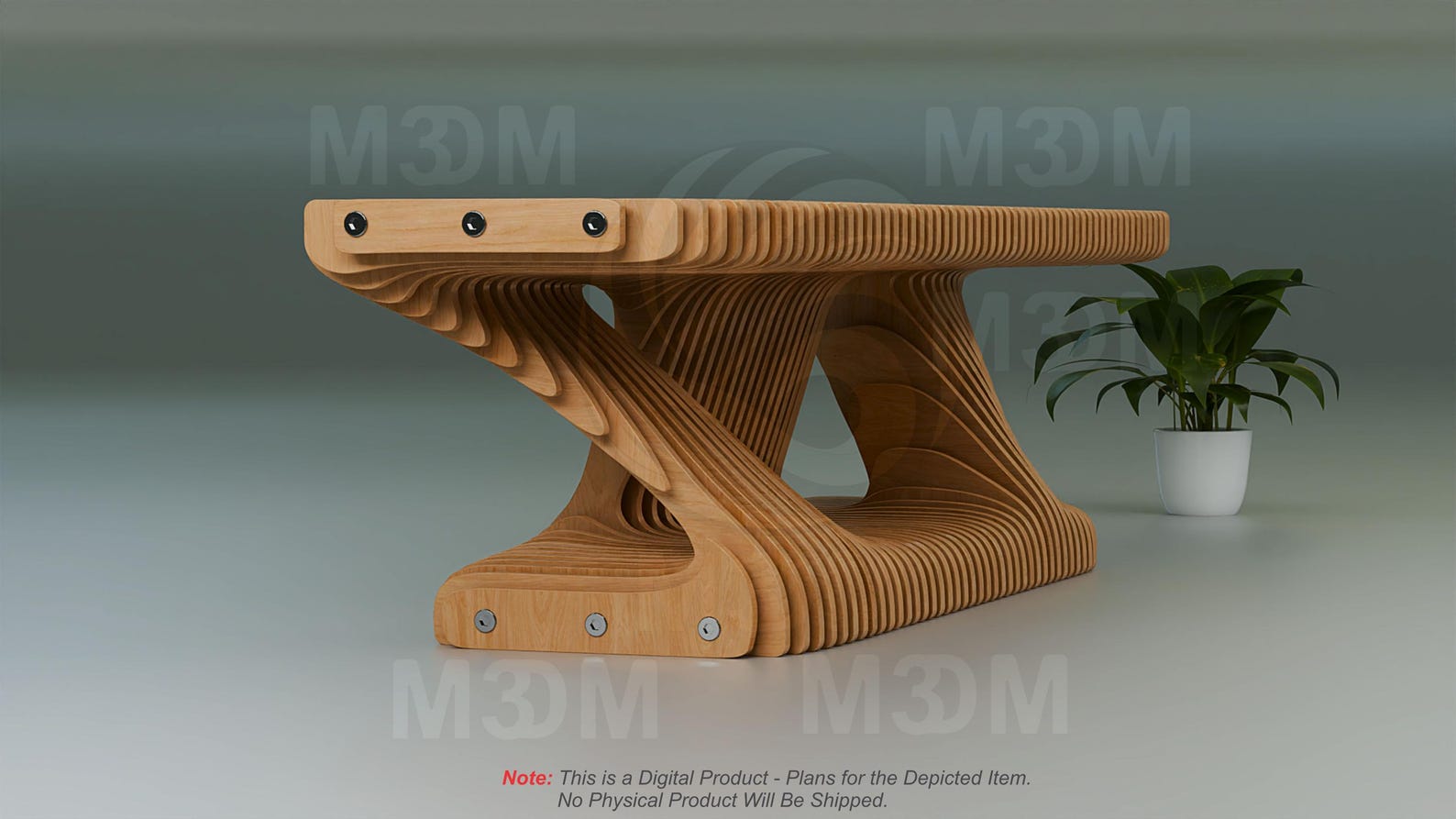 Parametric Style Bench-psb-002| CNC Router Files | Parametric Furniture ...