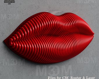 Parametric Wall Art | LIP Design Digital Files for CNC Router and Laser Cutting -PWAL