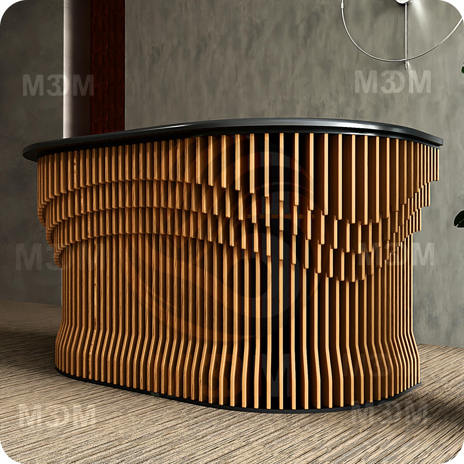 Parametric Reception Desk CNC Router Files | P-waveblend-hub-004 ...