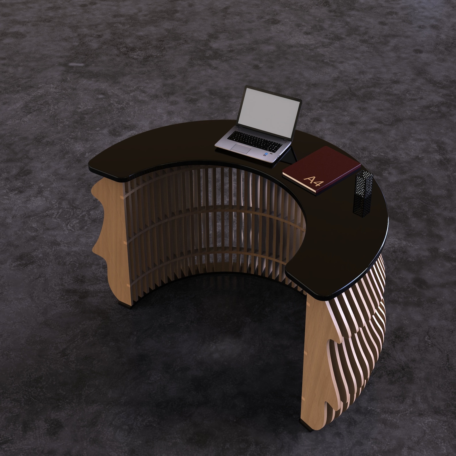 Entry Counter Parametric Style Reception Desk PR-003 | Customized Office Entry ...