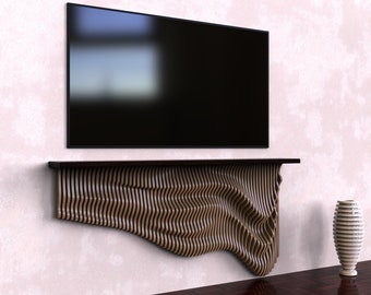 Parametric Wooden Wall Decor TV008 /TV unit/ CNC files for cutting