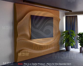 Parametric Wooden Wall Decor TV0011 /TV unit/ CNC files for cutting