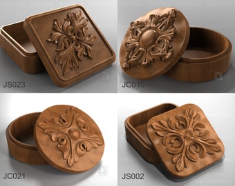 Jewelry Box Pack V1 - CNC Router and 3D Printer Files