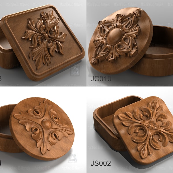 Jewelry Box Pack V1 - CNC Router and 3D Printer Files