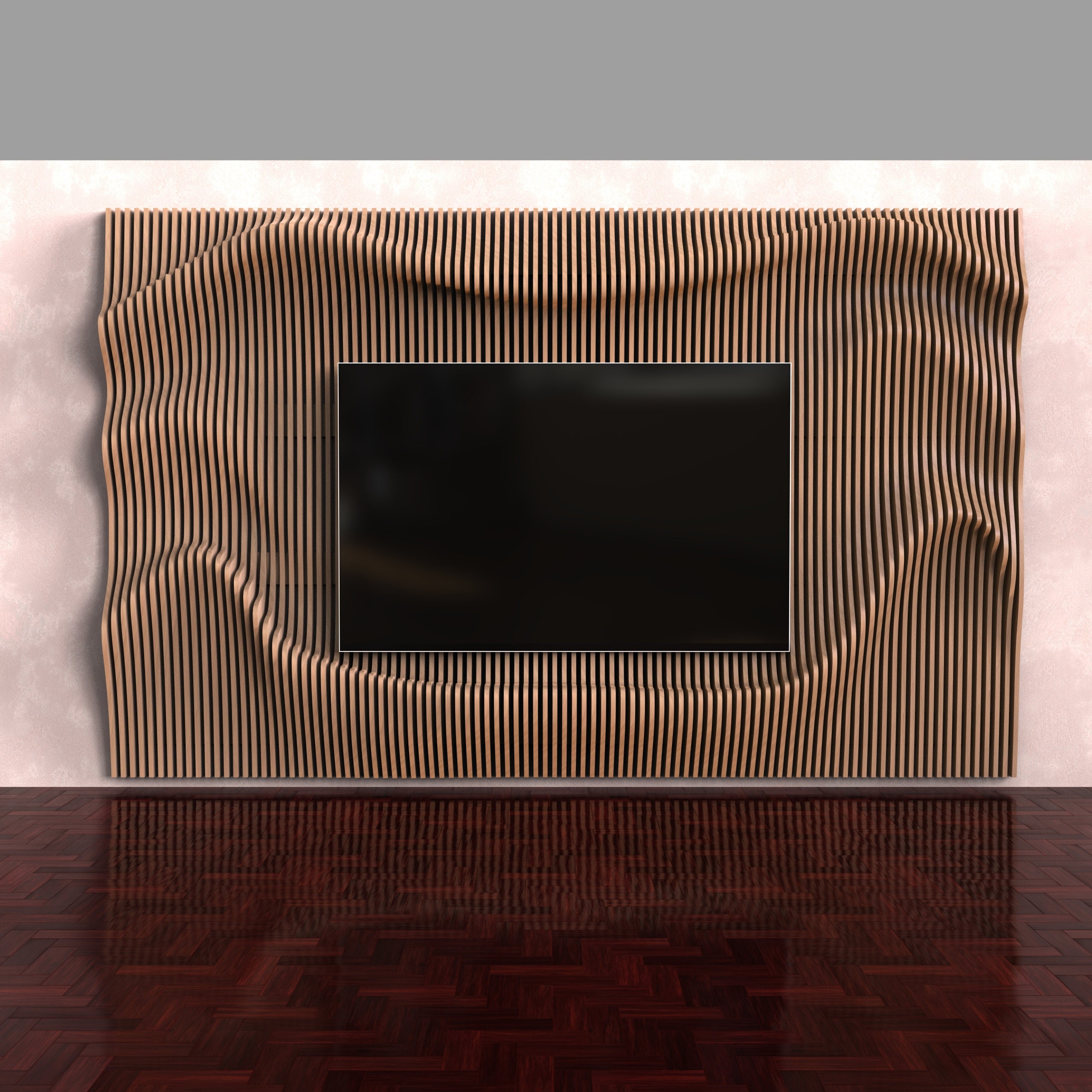 Energy Wave Design 3D Wall Panels - Parametric Wall Art - Homey Decoration