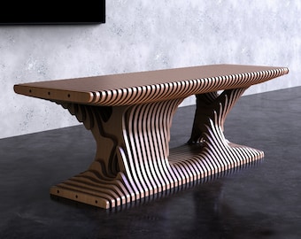 Parametric Style Bench-PSB-001| CNC Files for cutting | Parametric Furniture| Benches for Entryway | CNC laser || Garden and Ofice Funiture