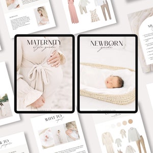 Newborn and Maternity Guide Bundle with Content, Newborn photographer welcome guide, Maternity style guide, Pre-written Photography Magazine