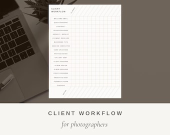Klientarbetsflöde för bröllopsfotografer, checklista för arbetsflöde för fotosessioner, checklista för fotograferingskunder, att-göra-lista för fotograf