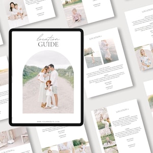 Location Guide for Photographers, Photography Location Guide, Canva Template for Photographers, Photography Welcome Guide, Photo locations