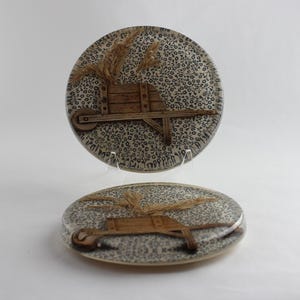 MCM Lucite Trivet, Wheelbarrow Design, Two Available