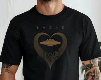 Bob Lazar UFO T-Shirt, Area 51 Gravity Field Design