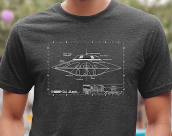 Bob Lazar UFO Shirt Sport Model Area 51 Science Tee Alien UAP Blueprint Schematic Art Scientist George Knapp Gift For Him Paranormal Tshirt